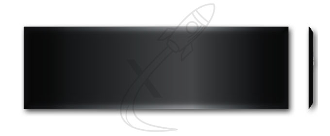 Klingelschild Sonnex 61 x 19 Alu schwarz poliert